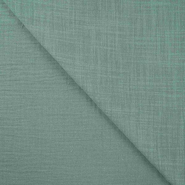 Slub Musselin Dark Dusty Mint, uni